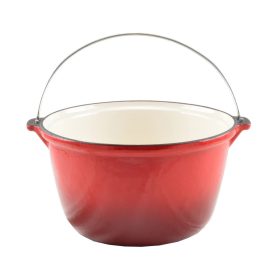 Zománcozott öntöttvas bogrács 5L piros