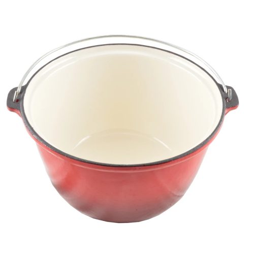 Zománcozott öntöttvas bogrács 5L piros
