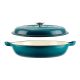 HEB Türkiz Szeletsütő fedővel 30cm, 30*6cm, 2,7L, zománcozott öntöttvas