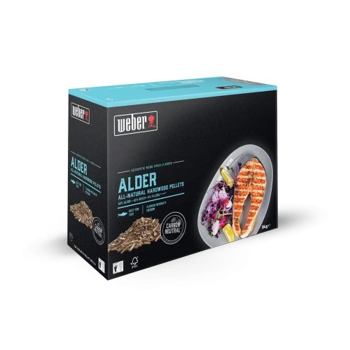 Weber természetes keményfa pellet, éger, 8 kg