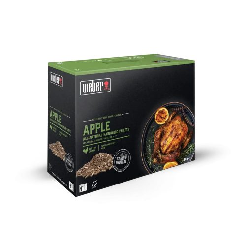 Weber természetes keményfa pellet, alma, 8 kg