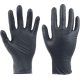 Gumikesztyű latex fekete púdermentes