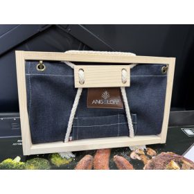   BBQ kötény grillezéshez vagy konyhába, kék farmer anyagból