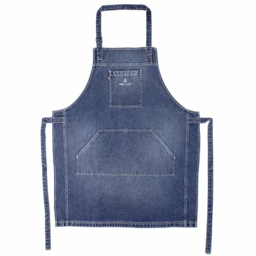 BBQ kötény grillezéshez vagy konyhába, kék farmer anyagból