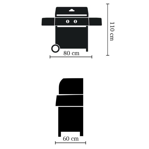 Grillhuzat Angeloff 2 égőfejes gázgrillhez 