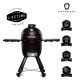 Kamado4u Family D38 kerámia grill fekete állványos Classic