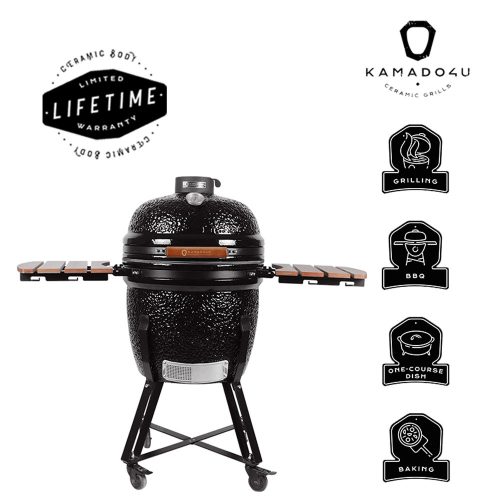 Kamado4u Meater D47 kerámia grill fekete állványos Classic