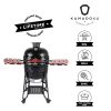 Kamado4u EVO Meater D47 kerámia grill fekete állványos + Ajándék Toro Faszén :-))