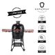 Kamado4u EVO Meater D47 kerámia grill fekete állványos + Ajándék Toro Faszén :-))