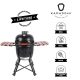 Kamado4u NEO CLASSIC D47 Meater kerámia grill fekete állványos