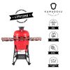 Kamado4u EVO Meater D47 kerámia grill piros állványos