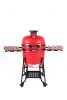 Kamado4u EVO Meater D47 kerámia grill piros állványos