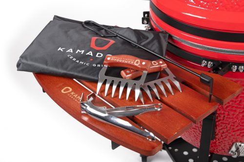 Kamado4u EVO Meater D47 kerámia grill piros állványos