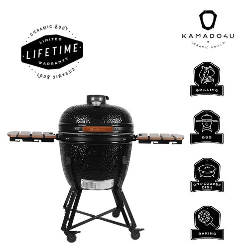 Kamado4u Greater D52 kerámia grill fekete állványos Classic