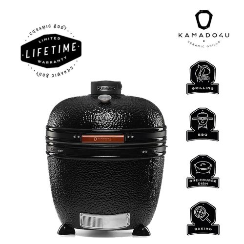 Kamado4u Greater D52 kerámia grill fekete pultba építhető Classic