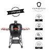 Kamado4u EVO Greater Plus D57 kerámia grill fekete állványos 