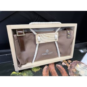   BBQ kötény grillezéshez vagy konyhába, barna farmer anyagból 