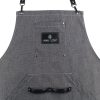 BBQ kötény konyhába vagy grillsütőbe, szürke farmer