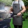 BBQ kötény konyhába vagy grillsütőbe, szürke farmer